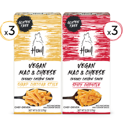 6-PACK, Vegan Mac n Cheese, Variety Pack - Gluten Free