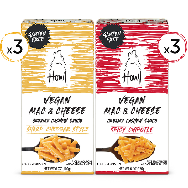 6-PACK, Vegan Mac n Cheese, Variety Pack - Gluten Free